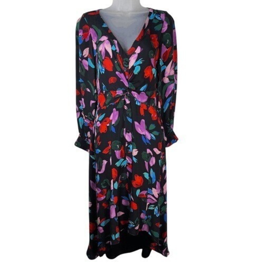 Parker Cora Floral Silk Blend Maxi‎ Dress 4 - Picture 2 of 13
